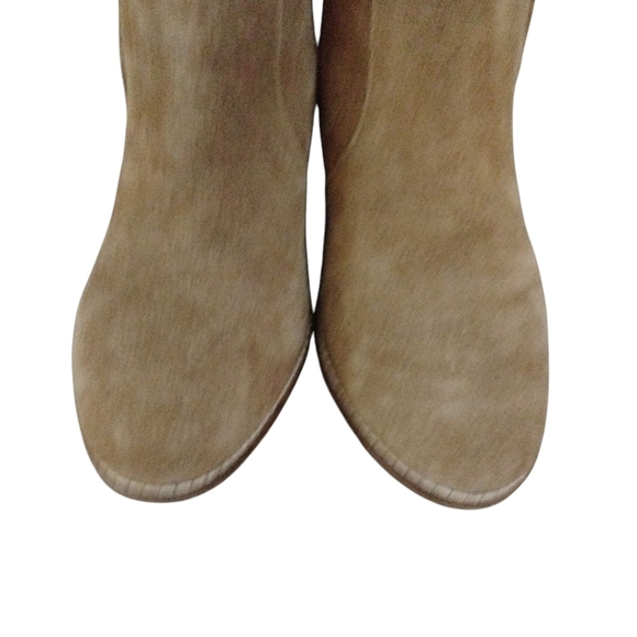 Coconuts by Matisse Tan Suede Ankle Boots Block Heel Booties Size 7.5 - Picture 3 of 9